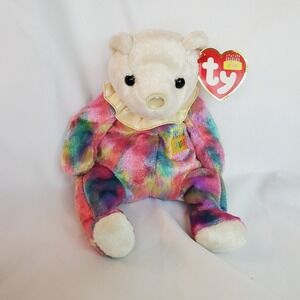 Ty Beanie Baby - JUNE the Birthday Bear 7.5" Plush Stuffed Animal Toy‎ With Tags